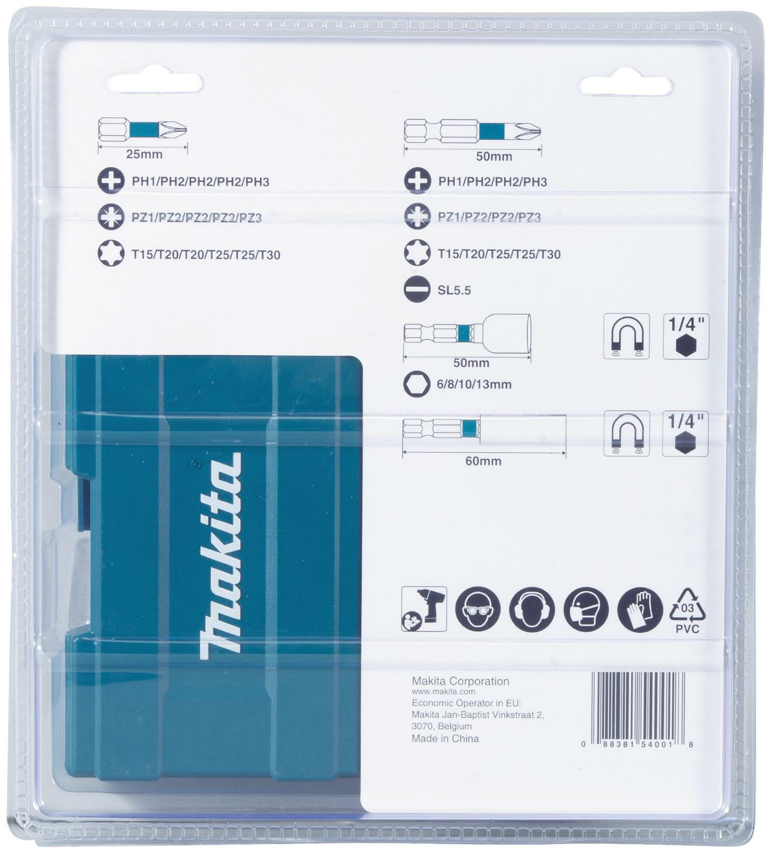 MAKITA B-66880 IMPACT BLACK screwdriver bit set 35-piece | Klium.com
