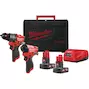 MILWAUKEE M12 FPP2A2-402X FUEL cordless machine set FPD2 + FID2 2-piece in HD Box (2x 4.0Ah battery + charger) - 4933480587