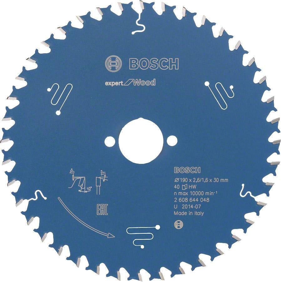 Bosch 2608641172 Circular Saw Blade - 6.3 Inch X 20mm Arbor, 48 Tooth Top Precision For Wood Cutting