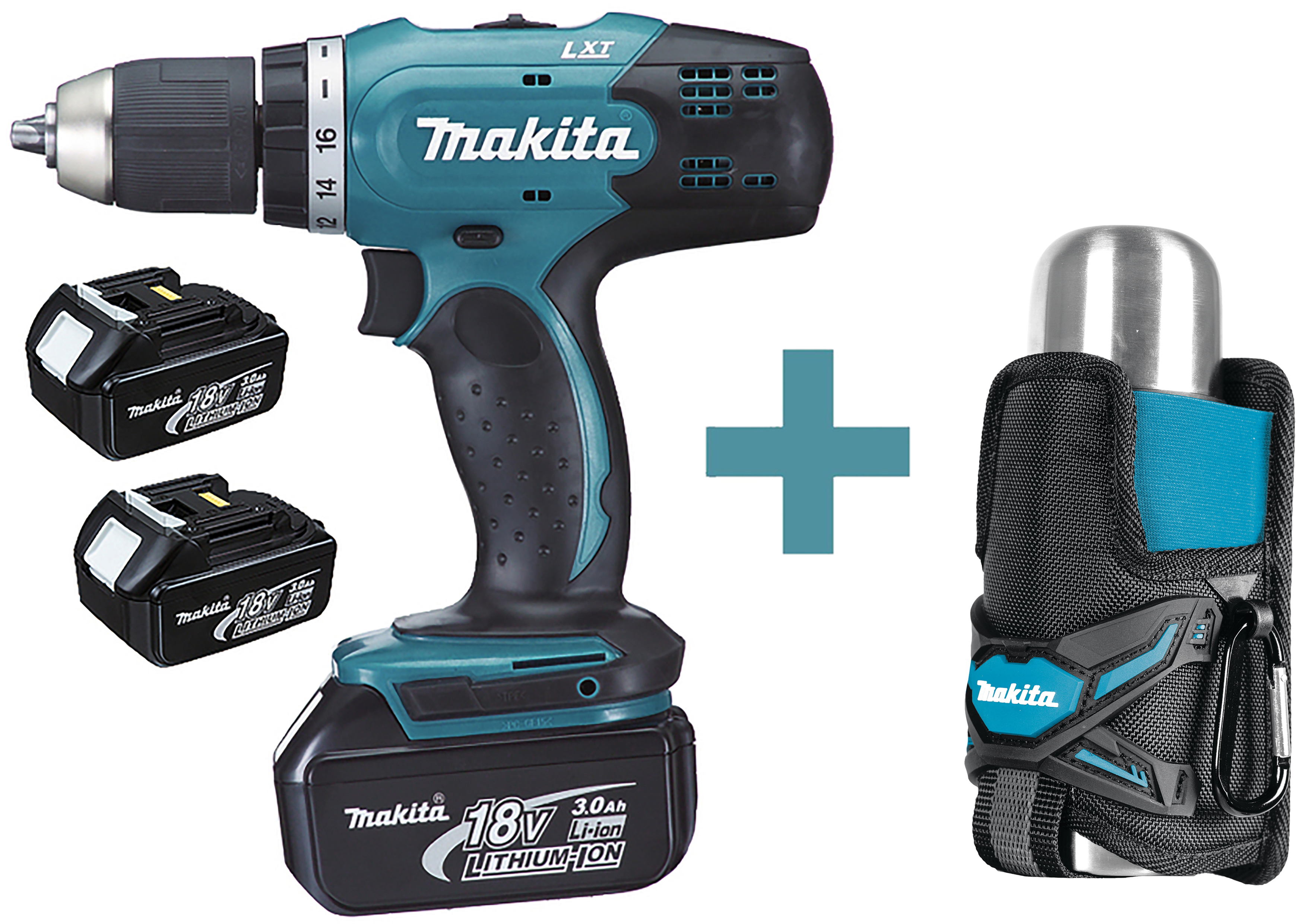 MAKITA DDF453RF3J 18V LXT cordless drill driver in MAKPAC (3x battery  charger)