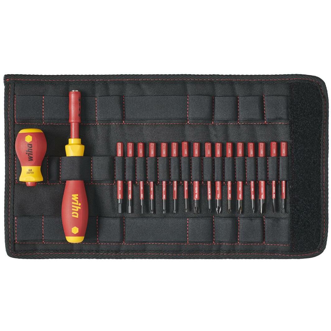 WIHA 2831T18 screwdriver and bit set slimVario assorted in folding case ...