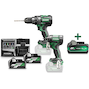 HIKOKI KC18DCWBZ 18V cordless machine set 2-piece DV18DC + WH18DC in HSC III case (2x 5.0Ah battery + charger)