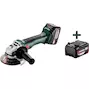 METABO W 18 L BL 9-125 meuleuse d'angle dans la metaBOX 165 L (2x 4.0Ah batterie + chargeur) - 602374510