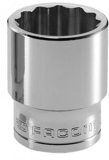 Facom Steckschlüssel 21 Mm 1/2" Antrieb – 6-Kant, Glanzverchromt, OGV-Profil