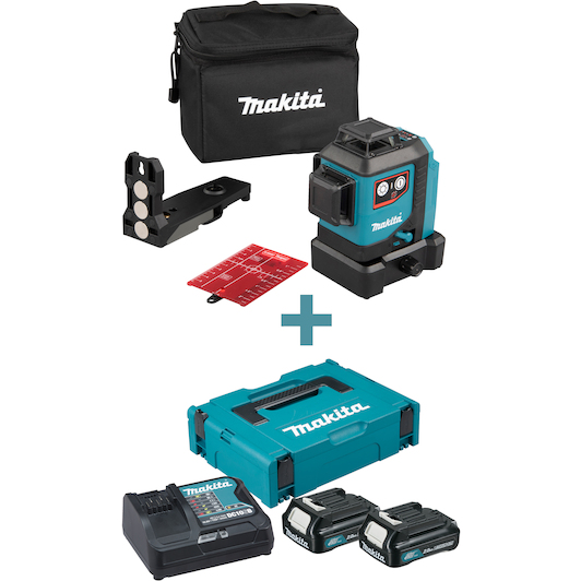 MAKITA SK700DZ 12Vmax CXT cross line laser red in cordura bag (1H