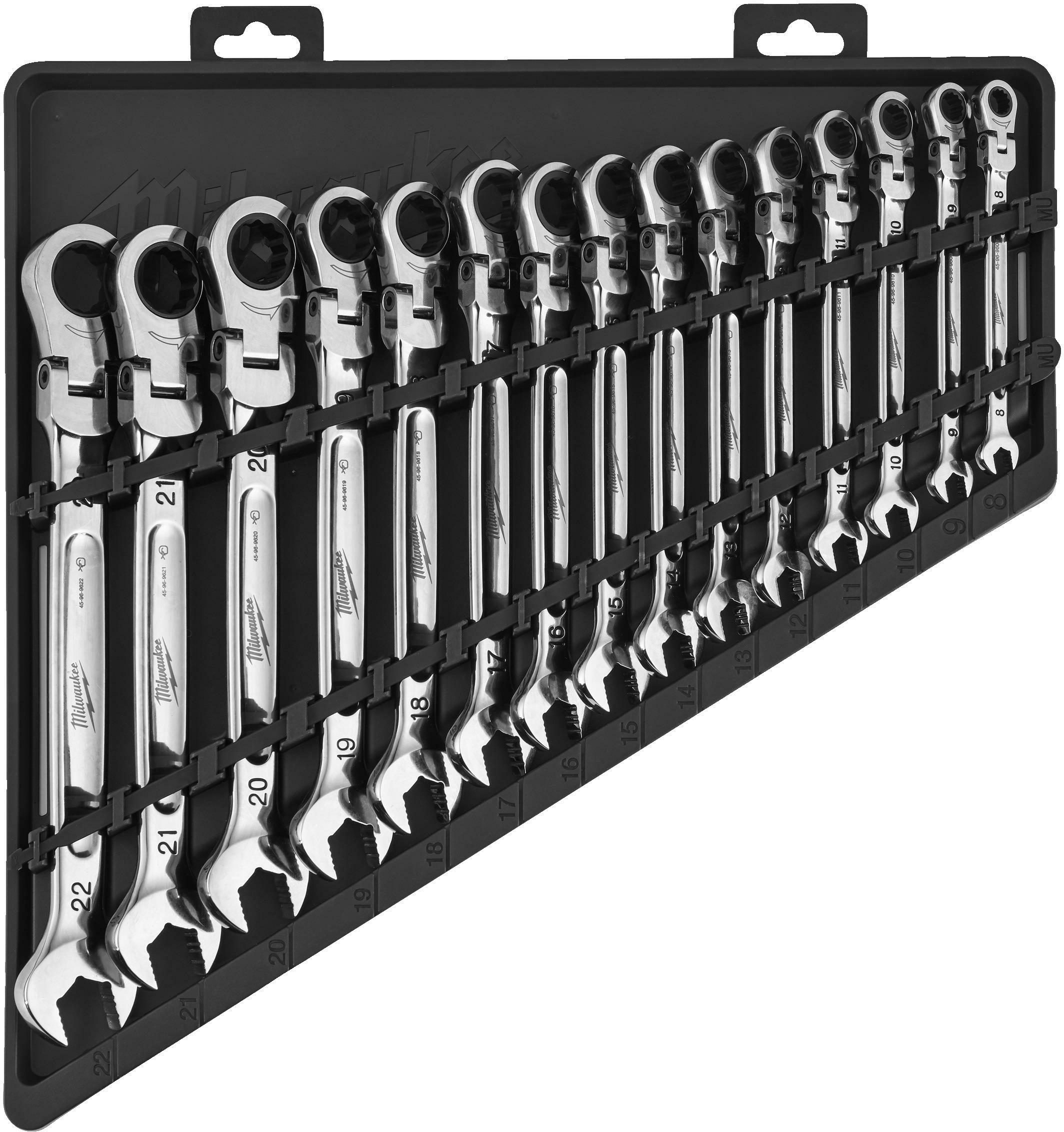 マルチーズ MILWAUKEE 4932478558 Max Bite Flex ratchet wrench set 15-piece