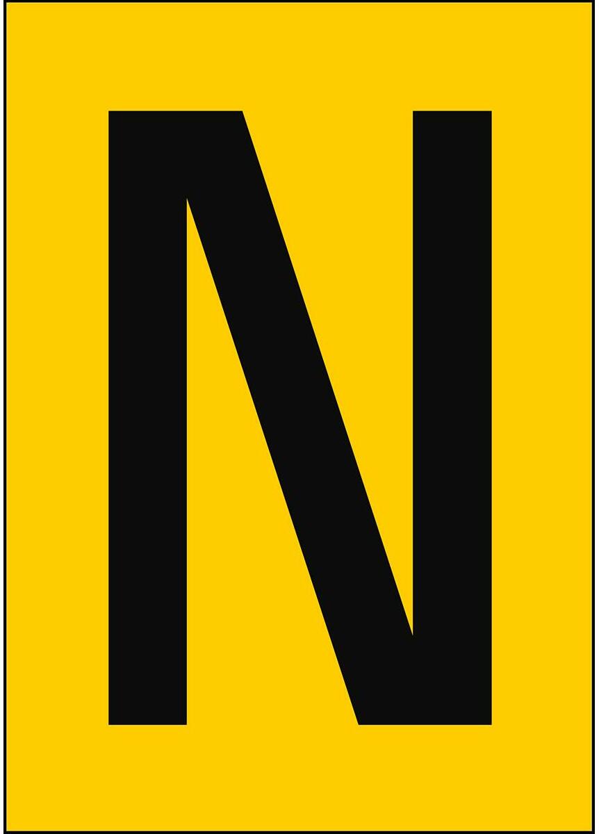 N Label BRADY NL7527A4YL-N label with letter N - DIN A4 format for permanent or ...
