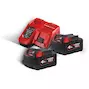 MILWAUKEE M18 NRG-402 kit de chargement de batterie (2x batterie 4.0Ah + chargeur rapide M12-18 FC) - 4933459215