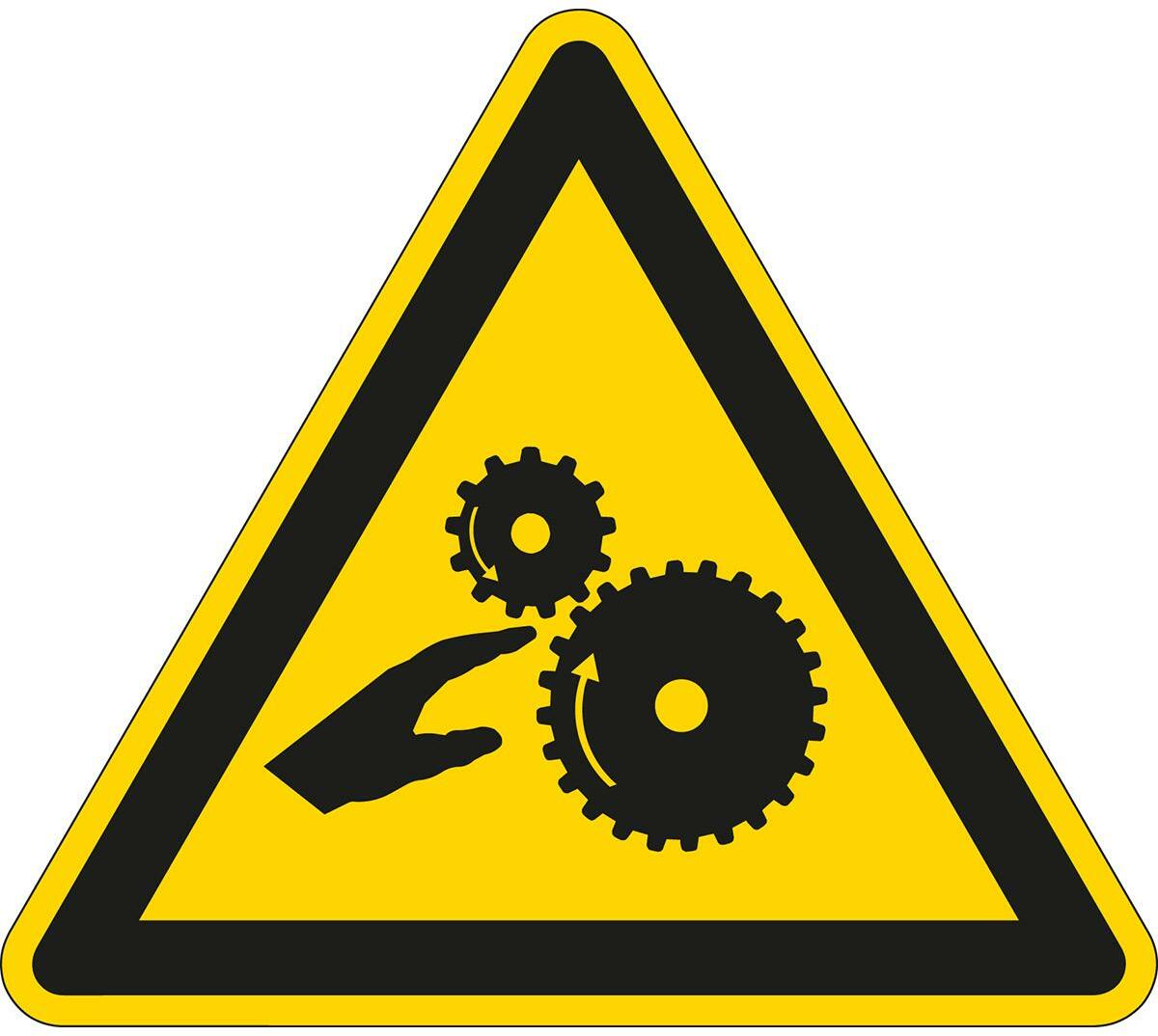 Machine Isolation Pictogram BRADY 223420 machine safety pictogram - watch out for rotating gears ...