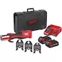 MILWAUKEE M18 BLHPT-202C M-SET FORCE LOGIC Brushless cordless press tool + 3 M-profile jaws in case (2x 2.0Ah battery + charger) - 4933451133