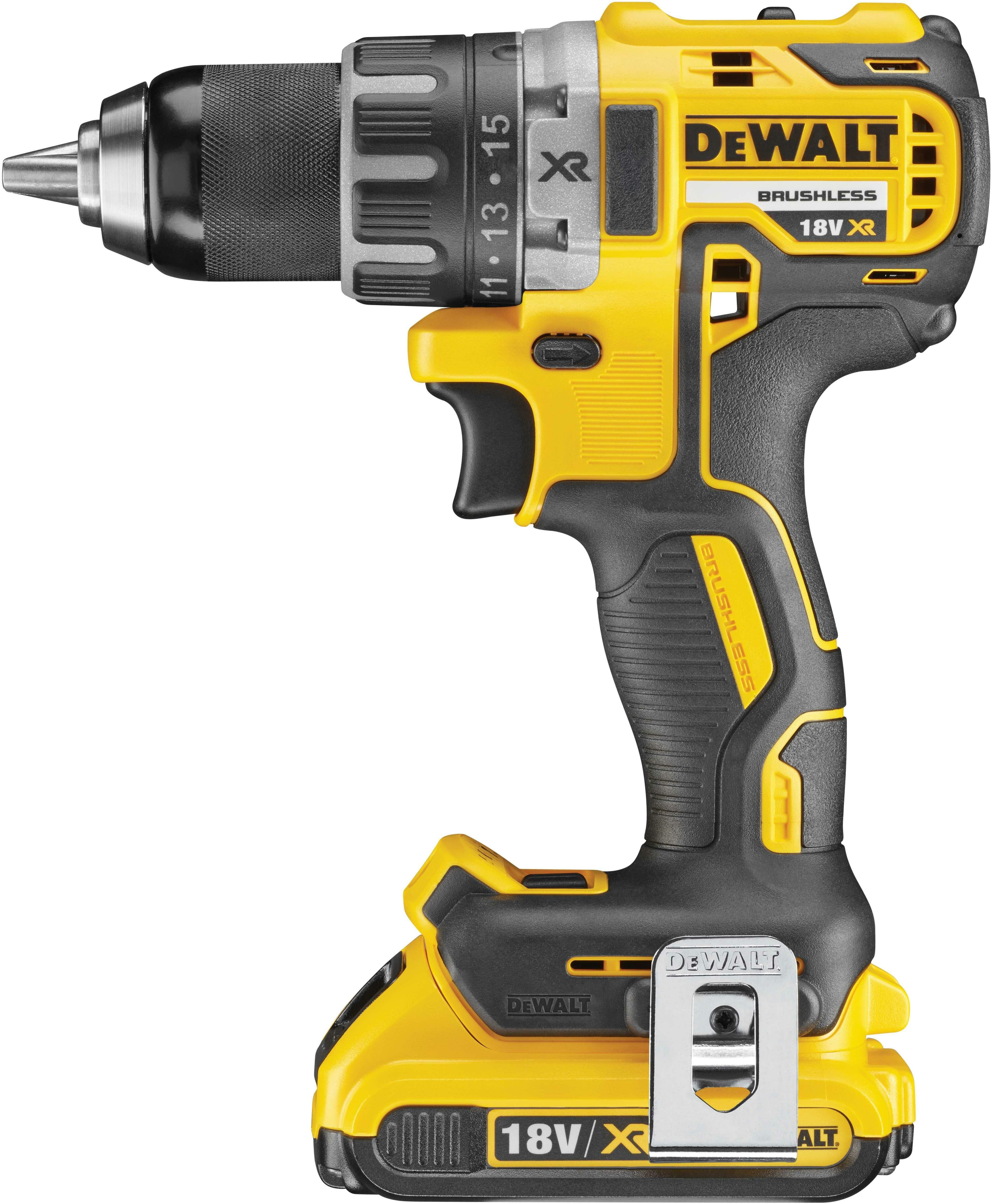 DEWALT DCD791D2 QW 18V XR Brushless cordless drill driver in TSTAK 2x 2.0Ah charger