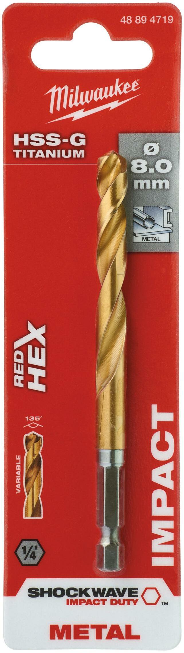 Punta Da Trapano Milwaukee HSS-G Hex 2,5mm - Punta Per Metallo Ad Alta Resistenza - Foto 12