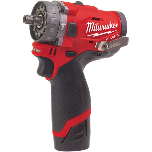 MILWAUKEE M12 FPDX 202X subcompact cordless impact drill with interchangeable head in HD Box 2x 2.0Ah battery charger 4933