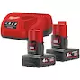 MILWAUKEE M12 NRG-402 battery charging set (2x 4.0Ah battery + C12 C charger) - 4933459211