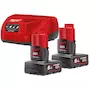 MILWAUKEE M12 NRG-602 battery charging set (2x 6.0Ah battery + C12 C charger) - 4933451903