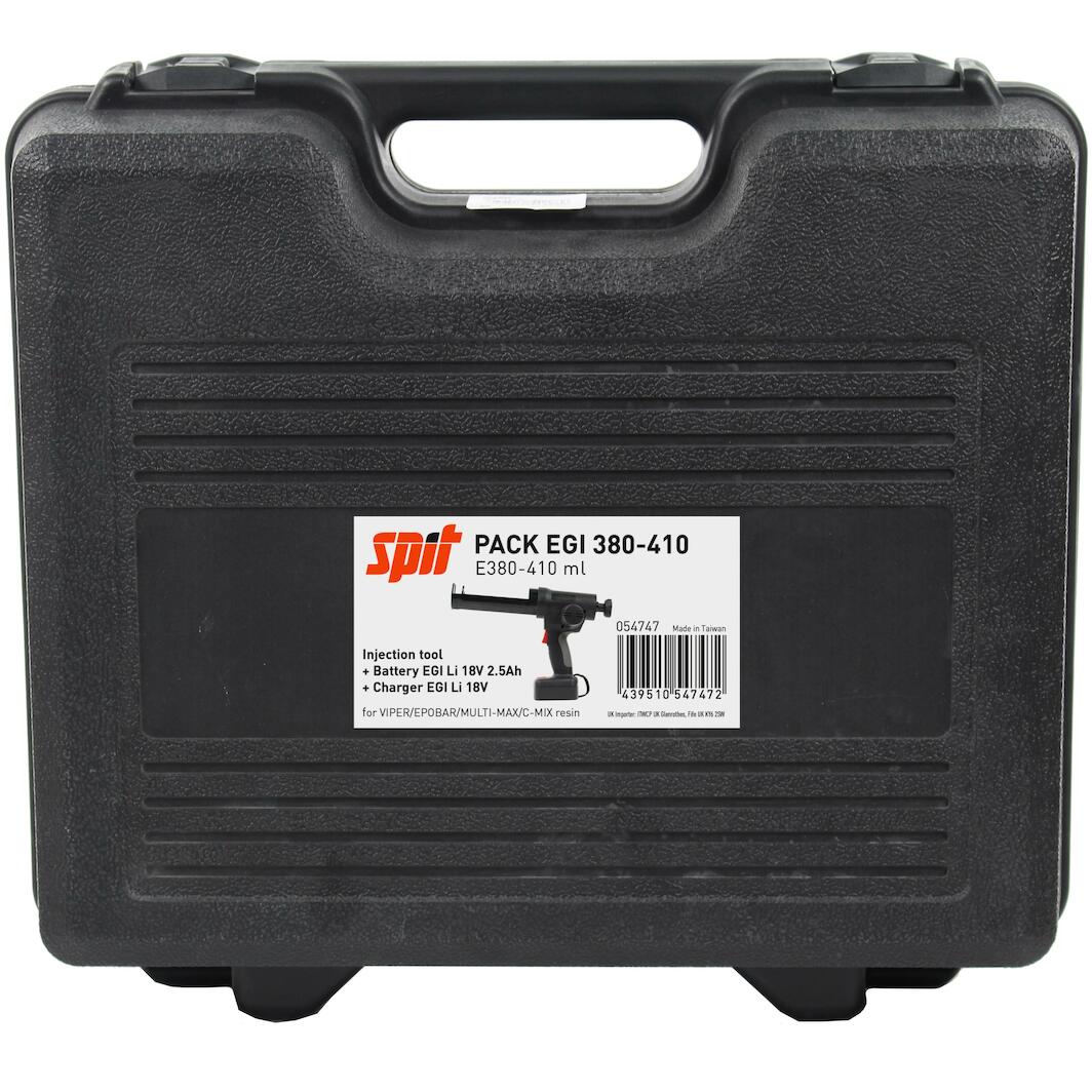 Battery Injection Kit SPIT 054747 18V battery injection gun for chemical cartridges 410-380 ...