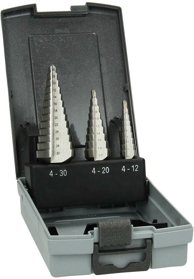 HIKOKI 780114 HSS step drill set d.4-12 / 4-20 / 6-30mm 3-piece | Klium.com