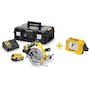 DEWALT DCS570P2-QW 18V XR Brushless cirkelzaag 64mm 184mm in TSTAK (2x 5,0Ah accu + lader)