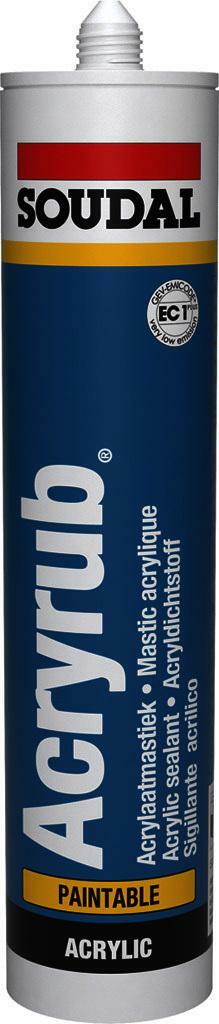 SOUDAL ACRYRUB acrylic sealant white 310 ml - 102600 | Klium.com