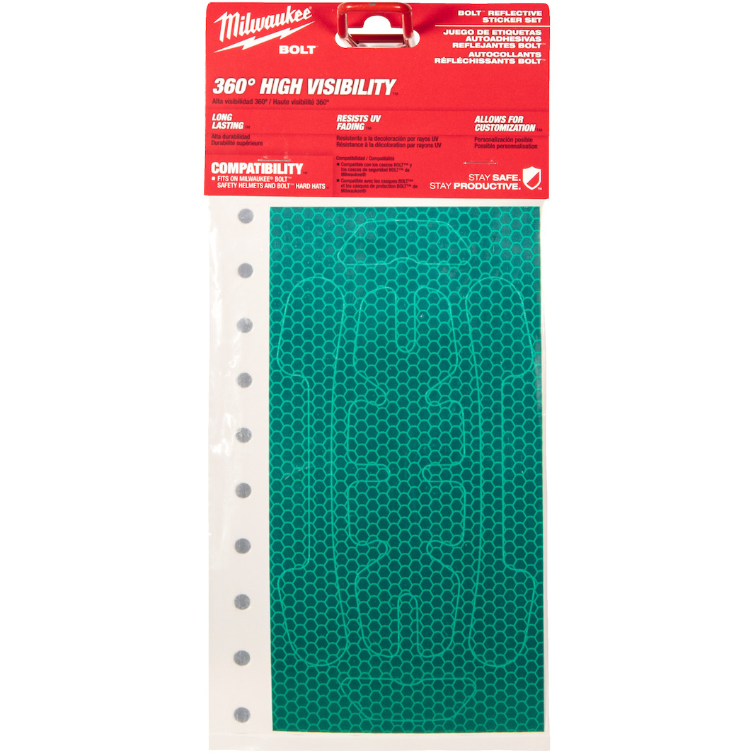 Milwaukee Sticker Set MILWAUKEE 4932500167 BOLT reflective stickers green (1 set) | Klium.com