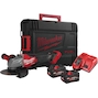 MILWAUKEE M18 FHSAG125XPDB2-802X FUEL angle battery grinder 125mm with paddle switch in HD Box (2x 8.0Ah battery + charger) - 4933493418