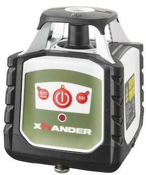 XHANDER 67651979 red rotation laser with receiver in carrying case