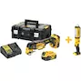 DEWALT DCS356P2-QW 18V XR Brushless 3-speed oscillating battery multitool in TSTAK (2x 5.0Ah battery + charger)