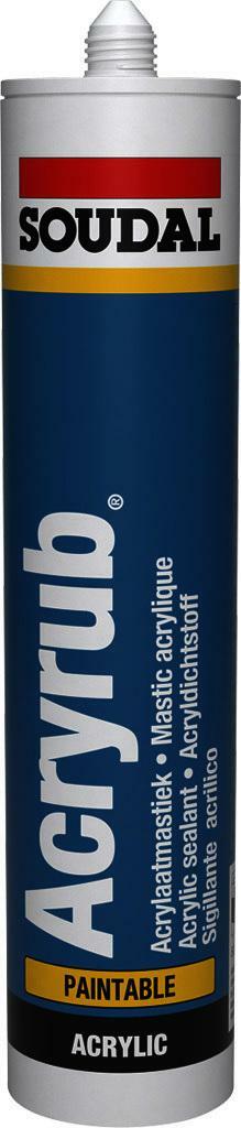 SOUDAL ACRYRUB acrylic sealant grey 310 ml - 102598 | Klium.com