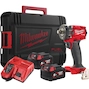 MILWAUKEE M18 FIW2F12-502X Clé à chocs compacte sans fil FUEL 1/2" avec bague de frottement en HD Box (2x batterie 5.0Ah + chargeur) - 4933478444
