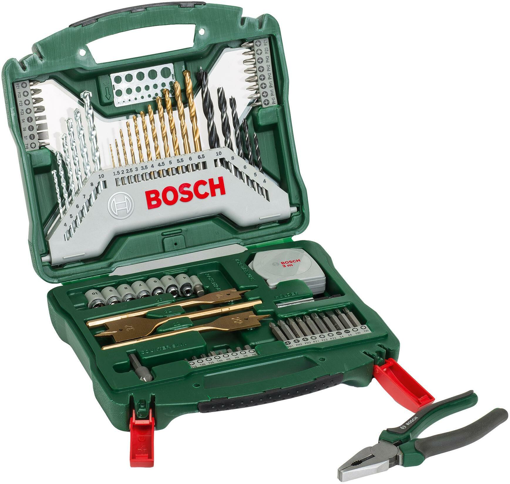 BOSCH 2607017197 Titanium X-Line set (+ pliers) 70-piece | Klium
