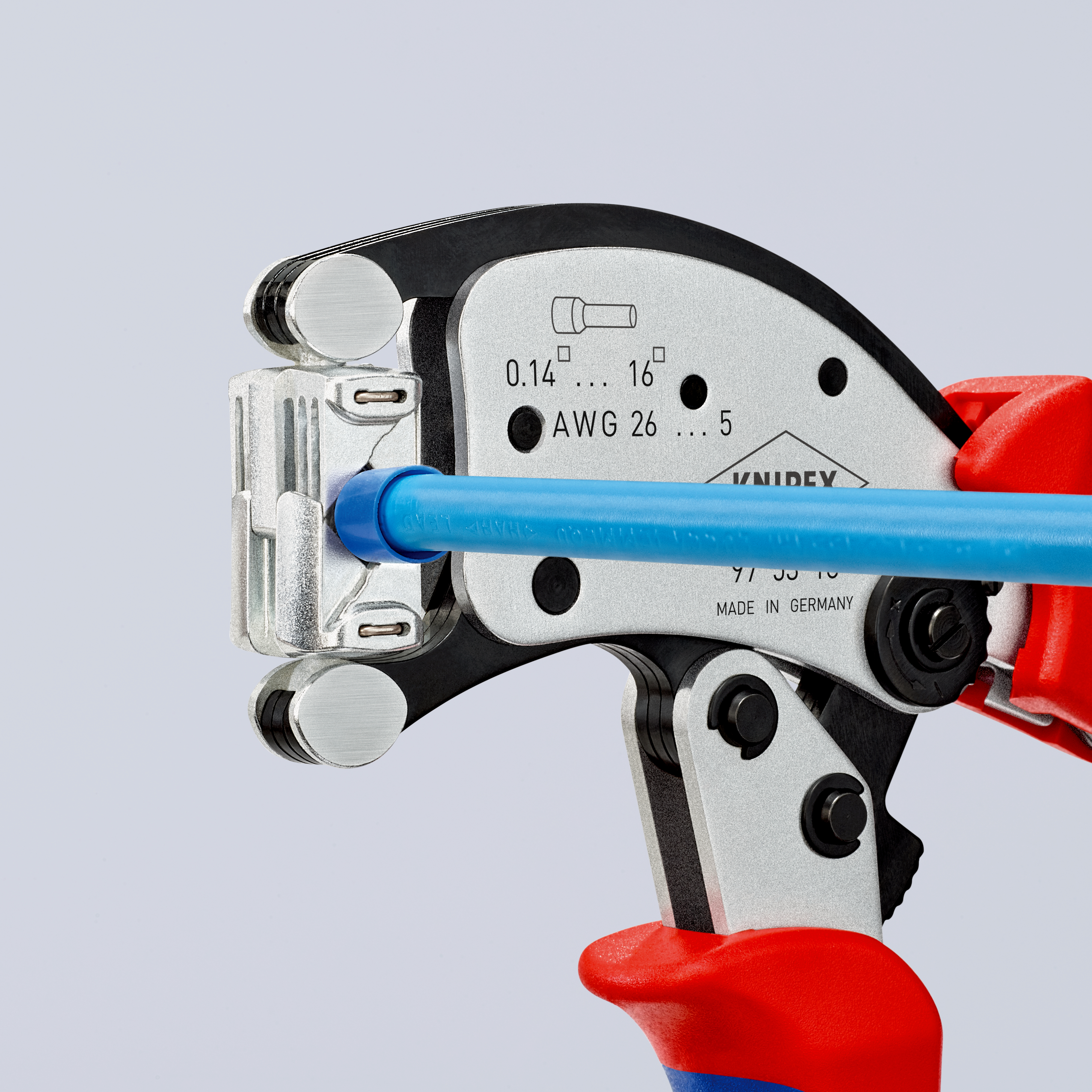 KNIPEX 97 53 18 Twistor16 self-adjusting crimping pliers with
