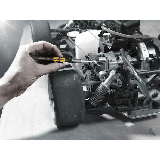 Wera 7446 ESD Safe Adjustable Torque Screwdriver 0.05 - 0.11 Nm for Halfmoon and HIOS Drive by Wera WERA 7446 ESD Kraftform ESD adjustable torque screwdriver with