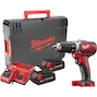 MILWAUKEE M18 BDD-202X compact cordless drill driver in HD Box (2x 2.0Ah battery + charger) - 4933446195
