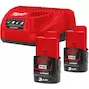 MILWAUKEE M12 NRG-302 battery charging set (2x 3.0Ah battery + C12 C charger) - 4933451902