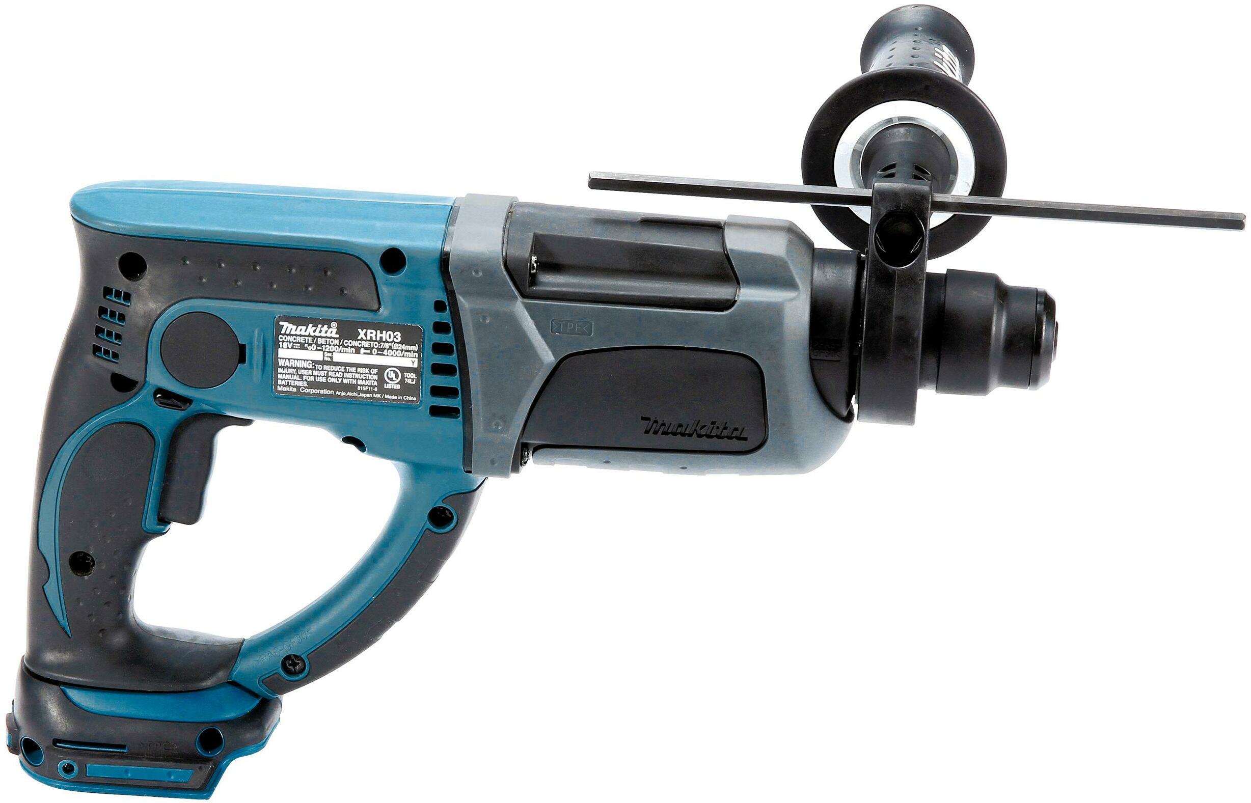 Perforateur Makita BHR202RFJ 18V – 2 Batteries 3,0 Ah + Chargeur Rapide – Coffret MAKPAC