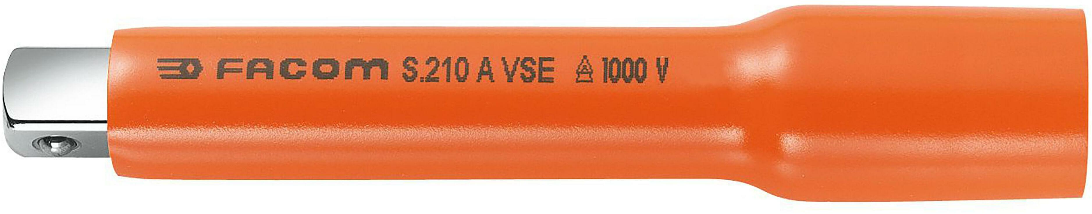 Rallonge Verrouillable Facom R.210RC 1/4" - 100 Mm, Chromée, Pour Cliquets Et Douilles - Garantie 20 Ans - 13