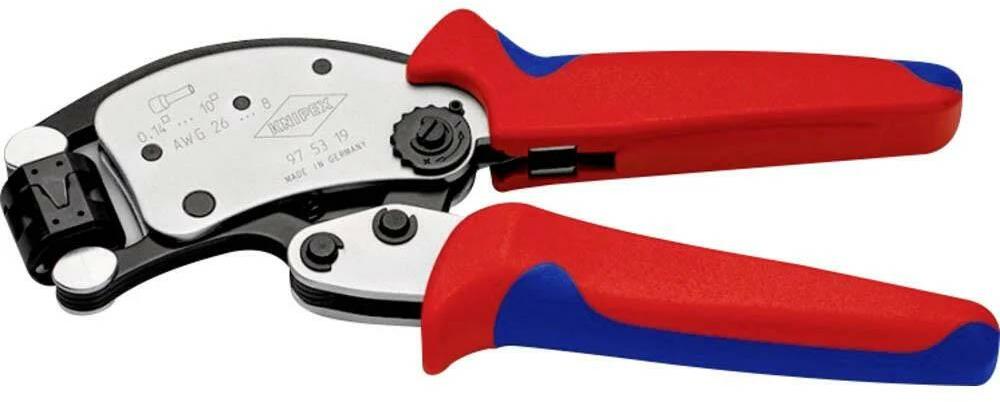 Rennsteig Twistor 16 Crimping Pliers - Self-Adjusting Wire Ferrule Tool With 8 Positions | Chrome-Plated | Made In Germany