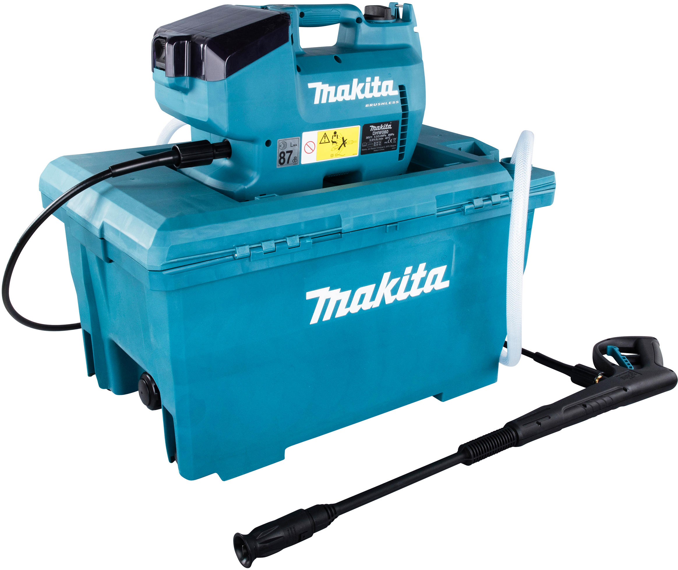 MAKITA DHW080ZK 2x18V LXT cordless high-pressure cleaner 80 bar (without  battery and charger)