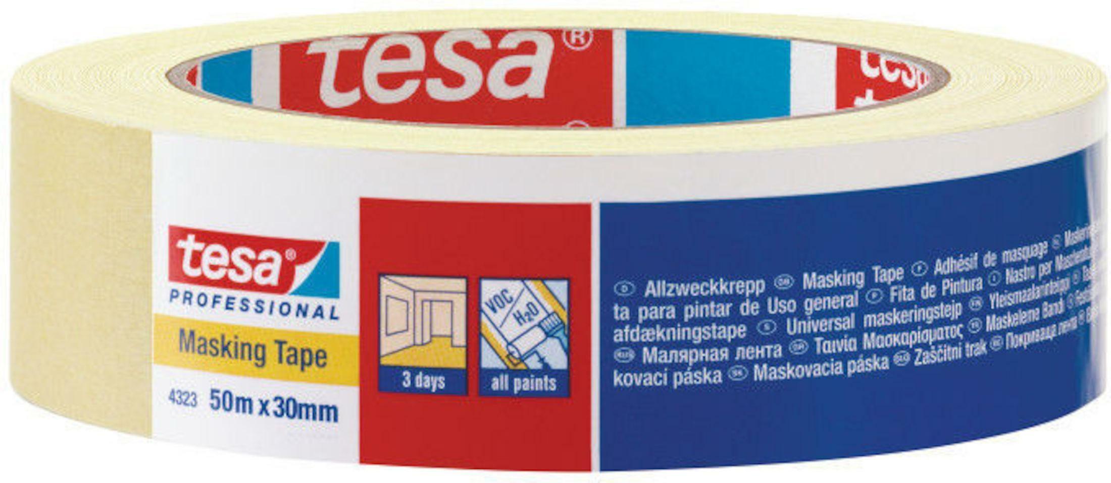 TESA 4323 general purpose paper masking tape chamois 25mm x 50m - 04323 ...