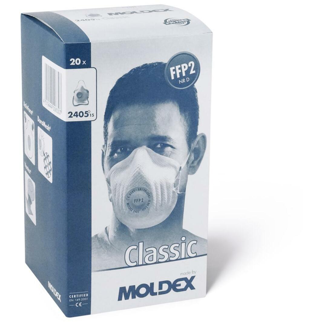 MOLDEX 2405 Classic FFP2 NR D dust mask with Ventex Klima valve ...