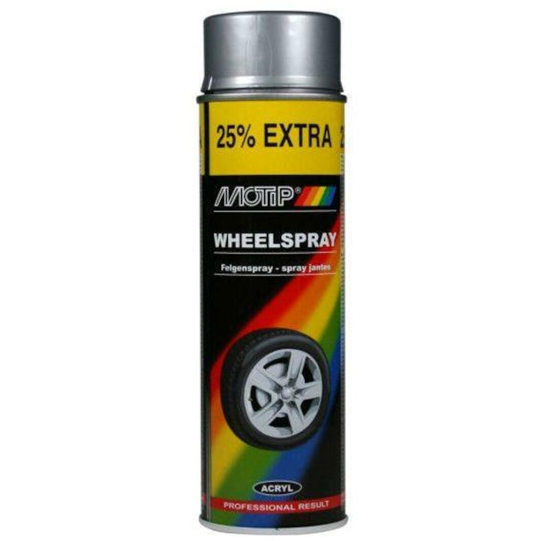MOTIP 04007 wheel rim lacquer silver gloss 500 ml | Klium