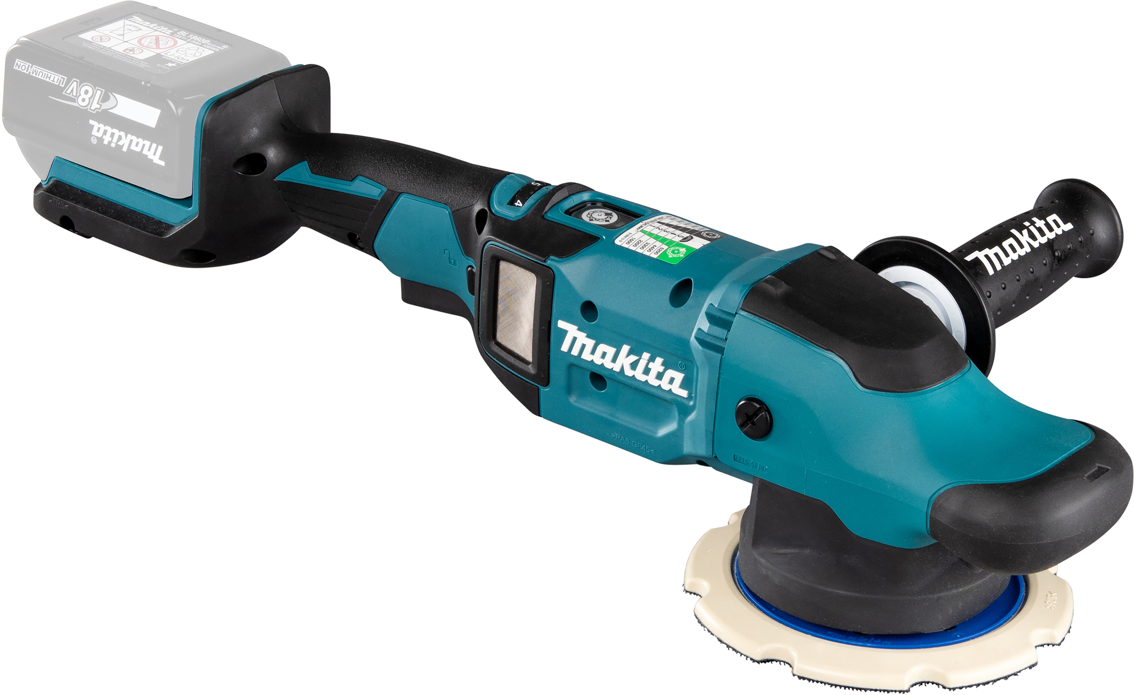 MAKITA DPO600Z 18V cordless eccentric polisher 150mm (without battery and  charger) - Main Image