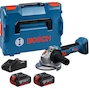 BOSCH GWS 18V-8 haakse accu-slijper 125 mm in L-BOXX 136 (2x 5,0Ah accu + lader) - 06019N9003