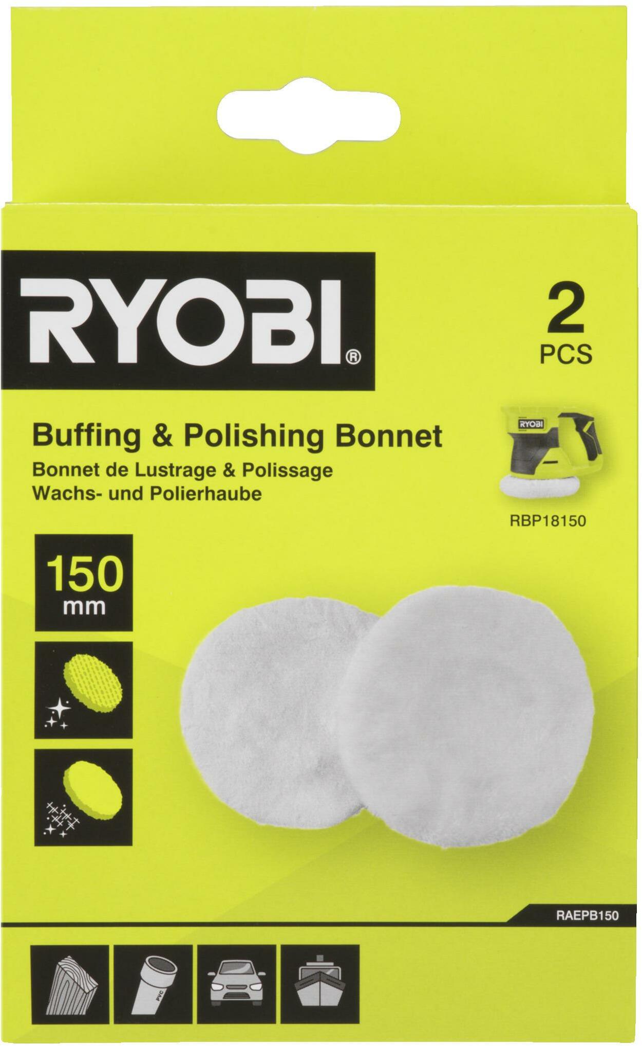 RYOBI RAEPB150 elastic polishing pad and elastic terry cloth