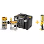 DEWALT DCW604NT-XJ Défonceuse à percussion et à chant sans fil 18V XR sans balais avec semelle interchangeable dans un coffret TSTAK (sans batterie ni chargeur)