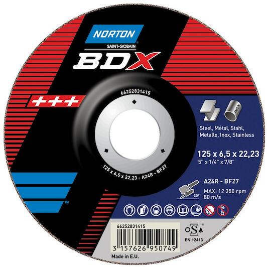 NORTON 66252831439 grinding disc BDX A24R 230X4X22,2 BF27