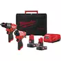 MILWAUKEE M12 FPP2A2-602X FUEL cordless machine set FPD2 + FID2 2-piece in HD Box (2x 6.0Ah battery + charger) - 4933480588