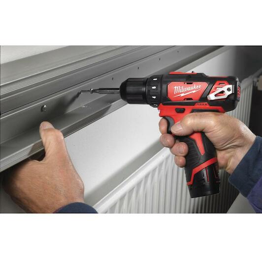 MILWAUKEE M12 BDD 202C subcompact cordless drill in transport case 2x 2.0Ah battery charger 4933441915