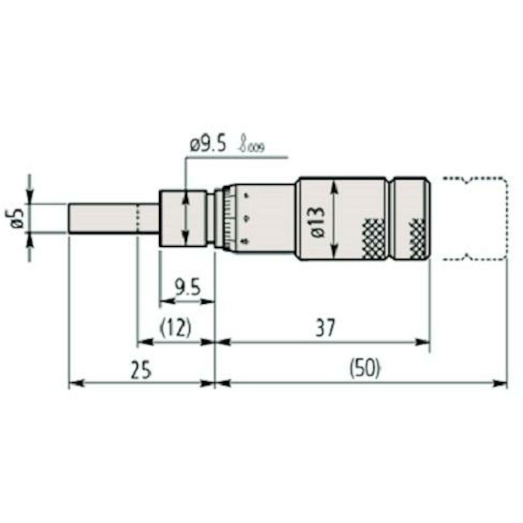 MITUTOYO 148506 micrometer gauge with zero setting 013mm with spindle