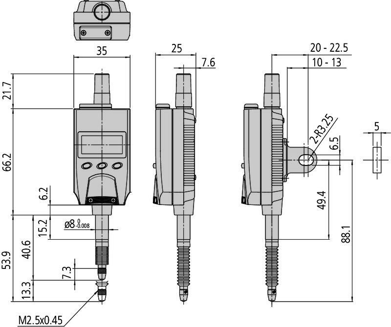 MITUTOYO 543-570 ID-N Digimatic dial indicator 12.7 mm, 0.01 MITUTOYO 543-570 ID-N Digimatic dial indicator 12.7 mm, 0.01